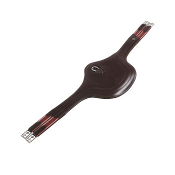 CINCHA DE CUERO PARA SALTO CON PROTECCIÓN DE TACHUELAS