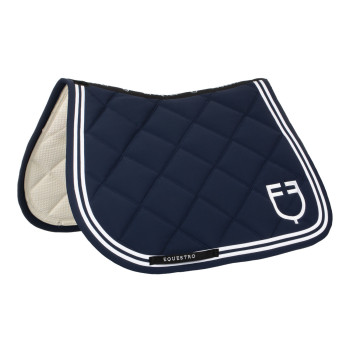 Manta para silla de salto con doble raya en tejido técnico EQUESTRO.