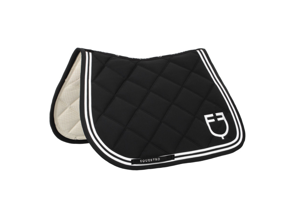 Manta para silla de salto con doble raya en tejido técnico EQUESTRO.