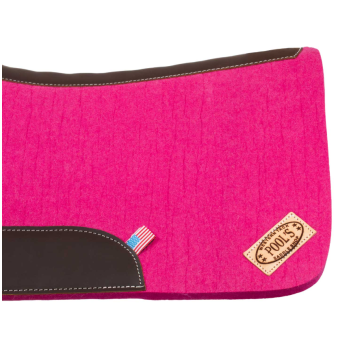 MANTA DE SILLÍN POOL'S WESTERN DE FIELTRO CON REFUERZOS DE CUERO