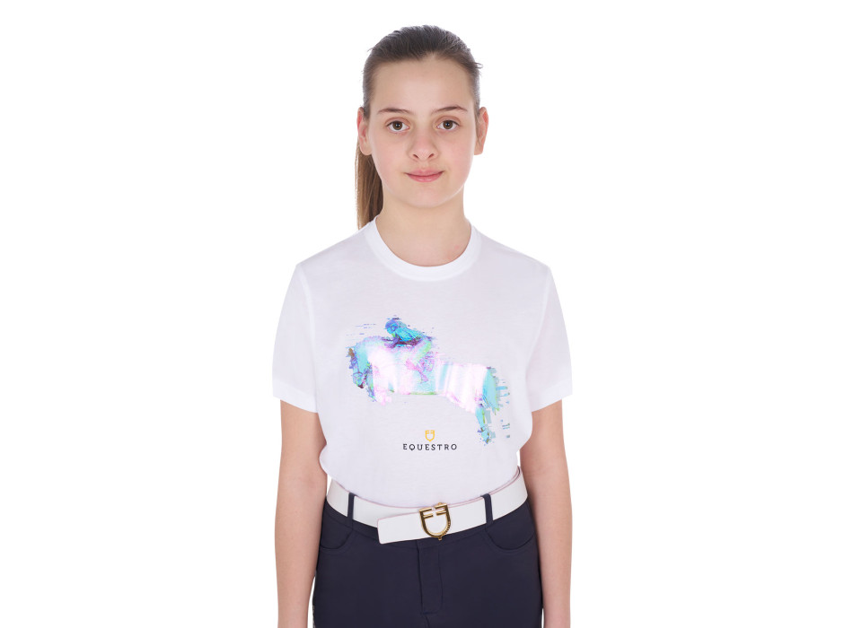 CAMISETA DE NIÑA CON ESTAMPADO DE SALTO SLIM FIT