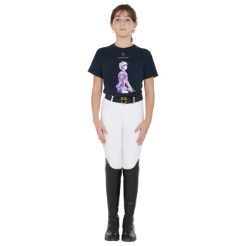 CAMISETA INFANTIL SLIM FIT CON ESTAMPADO DE CABALLERO