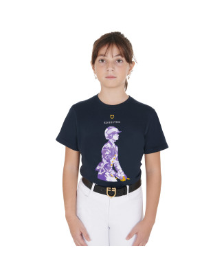 CAMISETA INFANTIL SLIM FIT CON ESTAMPADO DE CABALLERO