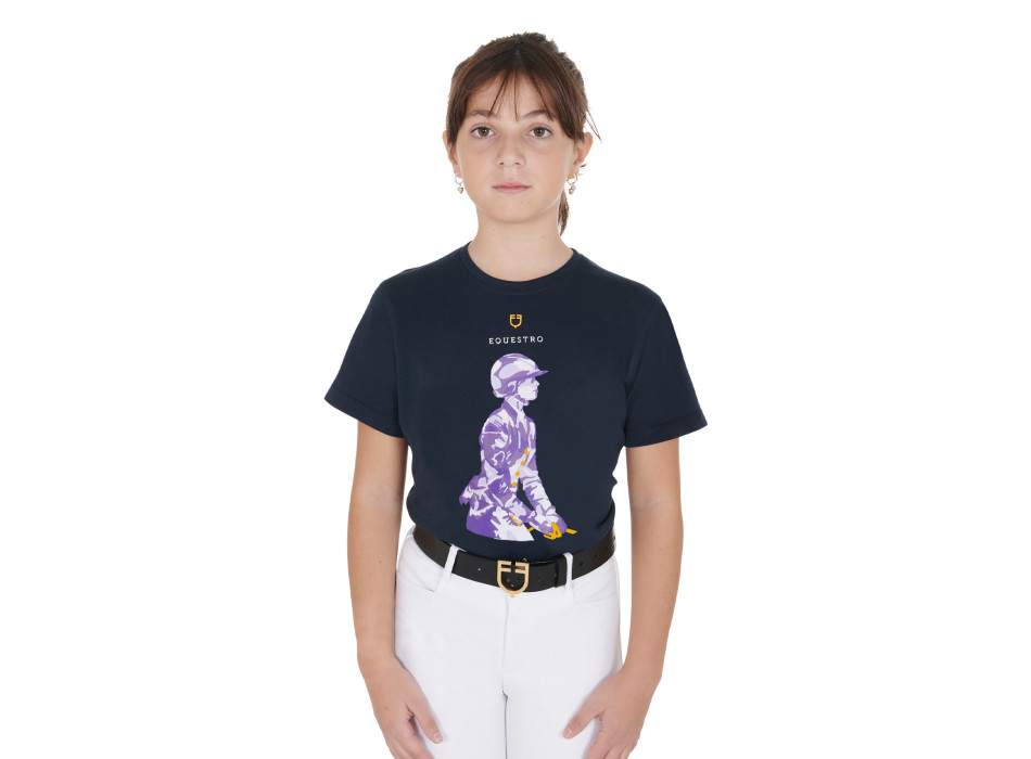 CAMISETA INFANTIL SLIM FIT CON ESTAMPADO DE CABALLERO