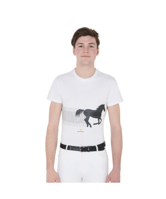CAMISETA DE HOMBRE SLIM FIT CON CABALLO DE CARRERAS