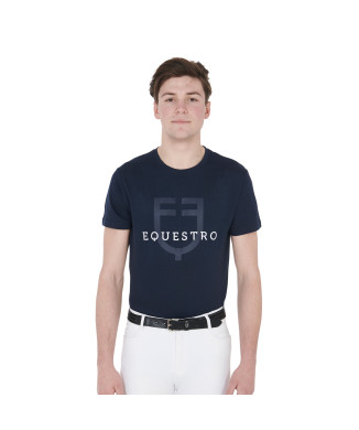 CAMISETA DE HOMBRE DE AJUSTE AJUSTADO CON LOGO EN EL PECHO