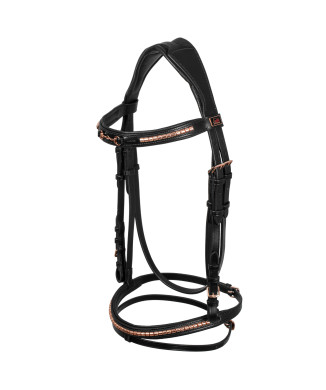 CABECERO INGLÉS CON DECORACIÓN DE HILO DE ORO ROSA