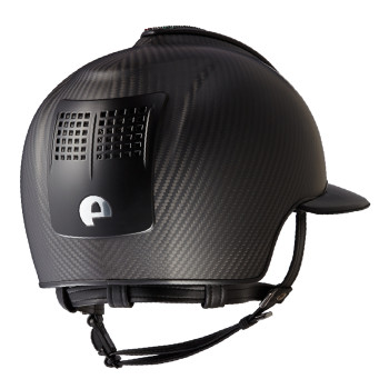 CASQUE E-LIGHT CARBONE NOIR MAT AVEC DRAPEAU ITALIEN SWAROVSKI