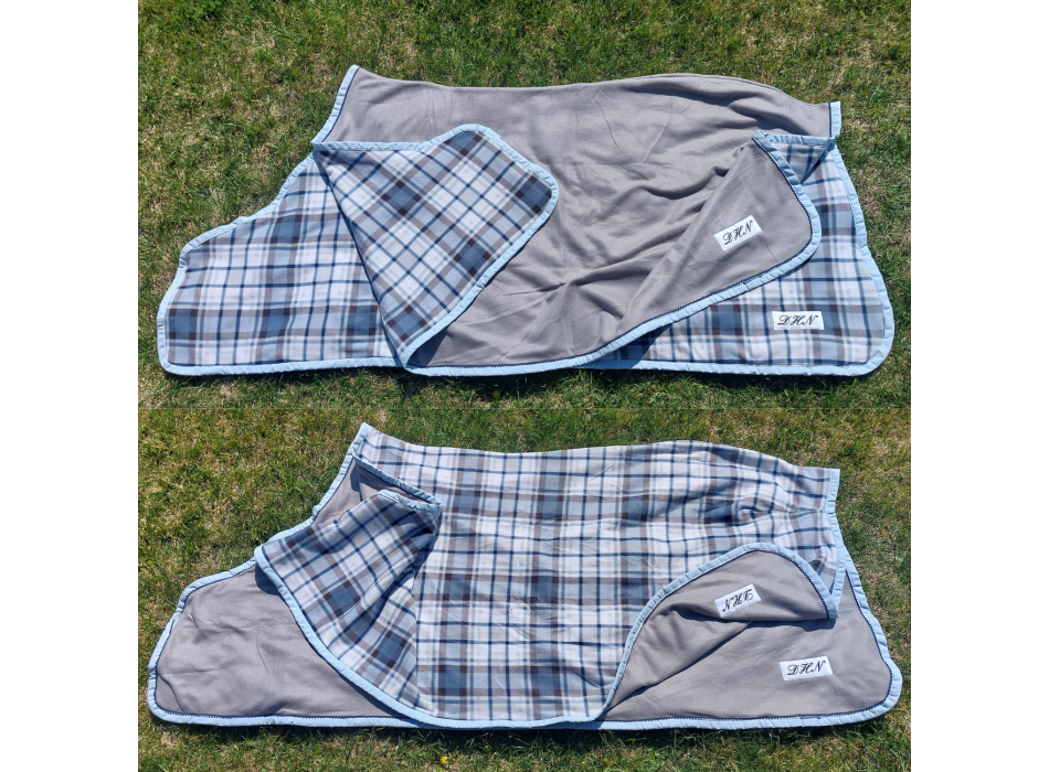 Couverture polaire double face DHN fabriquée à la main et personnalisable