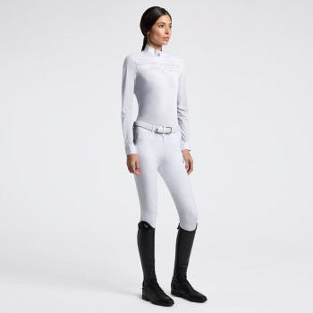 Maillot de compétition à empiècement plissé Cavalleria Toscana CT L/S