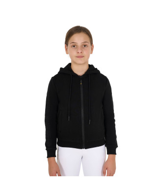 SWEAT-SHIRT FILLE À FERMETURE ÉCLAIR COMPLÈTE AVEC POLAIRE INTÉRIEURE