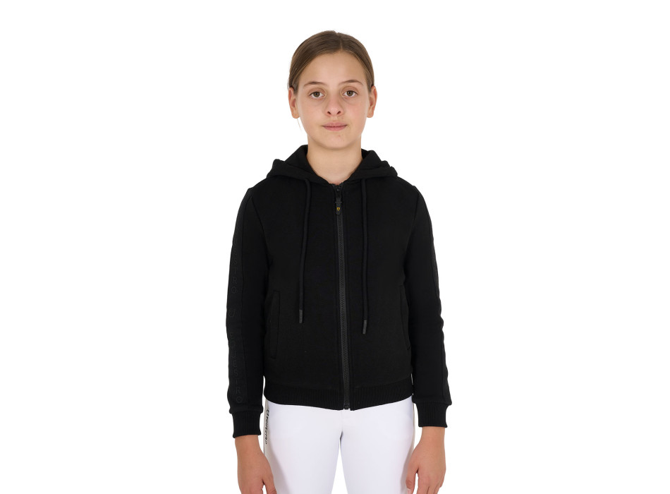 SWEAT-SHIRT FILLE À FERMETURE ÉCLAIR COMPLÈTE AVEC POLAIRE INTÉRIEURE