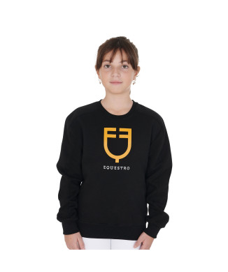 SWEAT-SHIRT EN COTON À COL RAS DU COU POUR FILLE