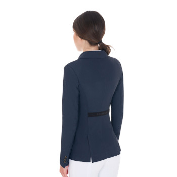 Polo de compétition EQUESTRO pour filles, coupe ajustée, en tissu perforé