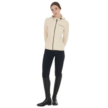 DOUDOUNE TECHNIQUE EN MATIÈRE MIXTE POUR FEMME