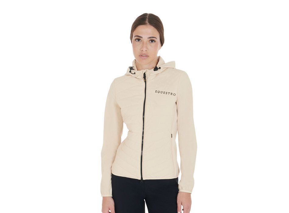 DOUDOUNE TECHNIQUE EN MATIÈRE MIXTE POUR FEMME