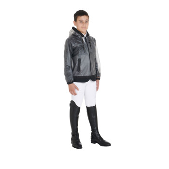 IMPERMÉABLE ENFANT AVEC CAPUCHE ET FERMETURE ÉCLAIR COUPE-VENT