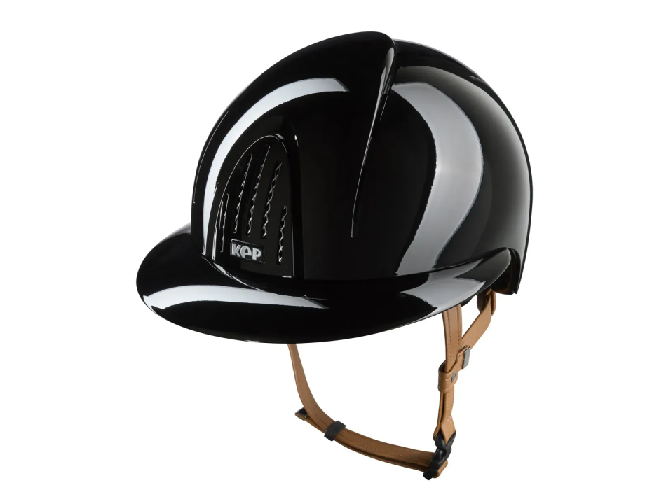 KEP Smart Nova Métal Noir Brillant avec Bracelet Beige et Visière POLO