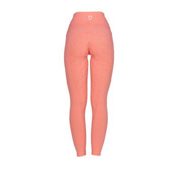 Leggings slim pour femmes EQUESTRO avec empiècements en micro-maille