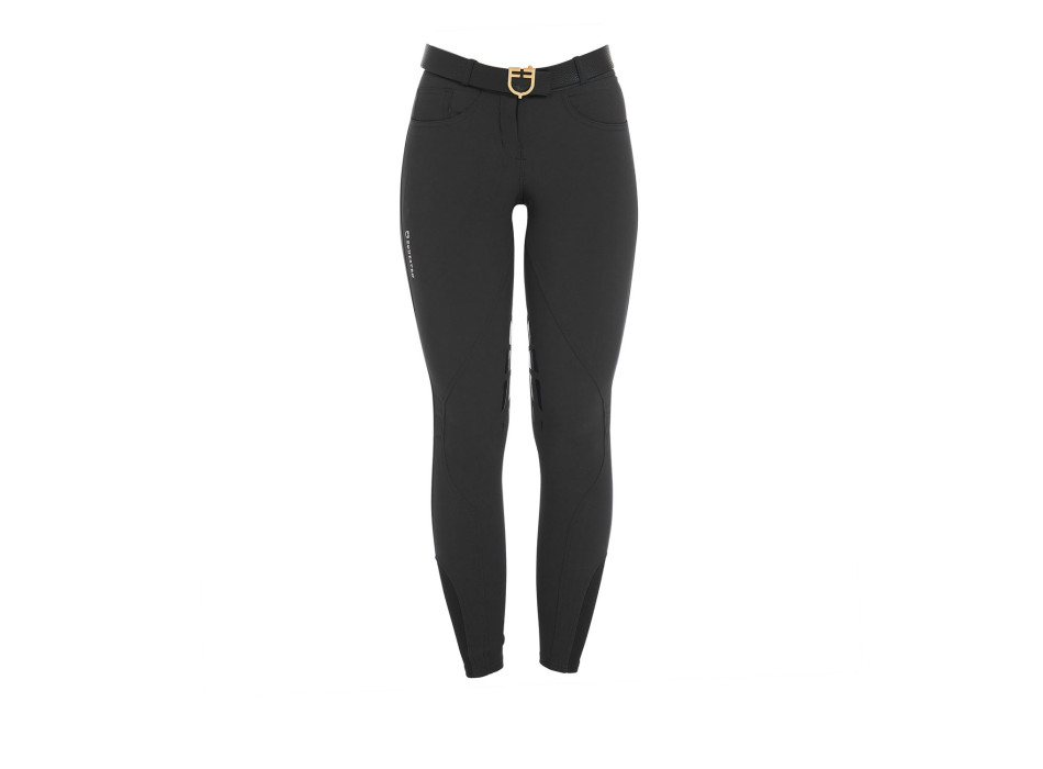 PANTALON FEMME EN TISSU TECHNIQUE AVEC GRIP AU GENOU