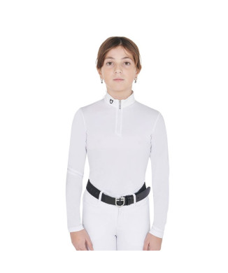 POLO DE COMPÉTITION ANTI-UV COUPE SLIM POUR FILLE