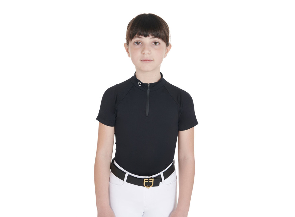 POLO D'ENTRAÎNEMENT EN TISSU TECHNIQUE COUPE SLIM POUR ENFANTS