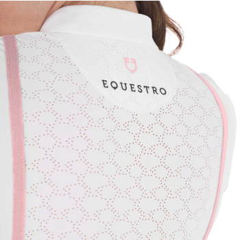 POLO DE COMPÉTITION FEMME COUPE SLIM AVEC EMPLACEMENTS PERFORÉS SUR LA POITRINE