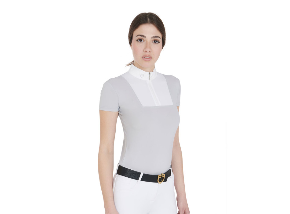 POLO DE COMPÉTITION À MANCHES COURTES ET COUPE SLIM POUR FEMME