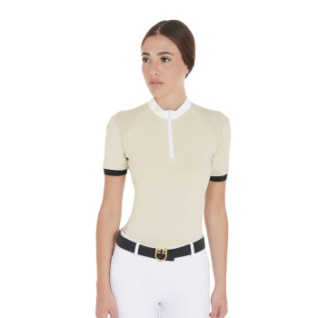 POLO FEMME COUPE SLIM AVEC BRETELLES CONTRASTÉES