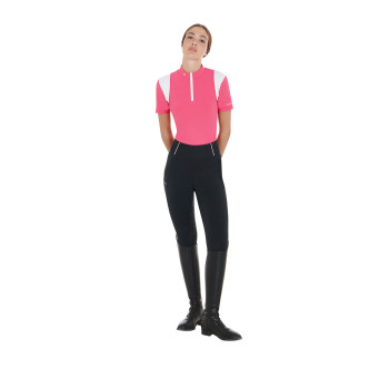 POLO D'ENTRAÎNEMENT SLIM FIT POUR FEMME AVEC INSERTS EN MAILLE