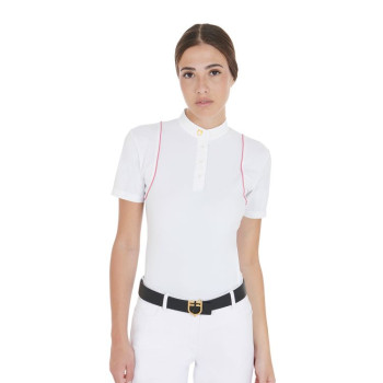 POLO DE COMPÉTITION FEMME COUPE SLIM AVEC BOUTONS