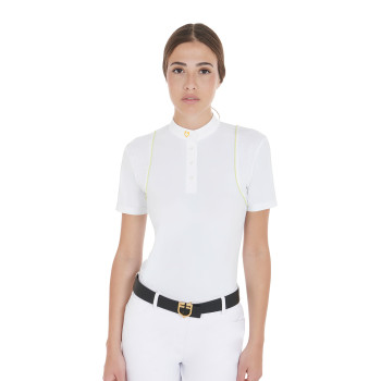 POLO DE COMPÉTITION FEMME COUPE SLIM AVEC BOUTONS