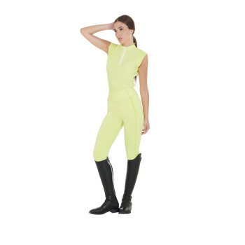 POLO FEMME SANS MANCHES COUPE SLIM EN TISSU TECHNIQUE