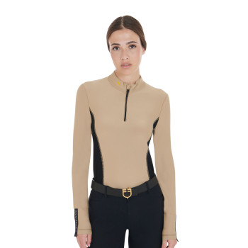 POLO TECHNIQUE D'ENTRAÎNEMENT À MANCHES LONGUES POUR FEMME