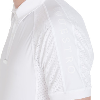Polo de compétition EQUESTRO pour homme, coupe ajustée, quatre boutons