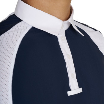Polo de compétition EQUESTRO pour homme, coupe ajustée, quatre boutons
