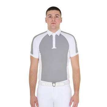 Polo de compétition EQUESTRO pour homme, coupe ajustée, quatre boutons