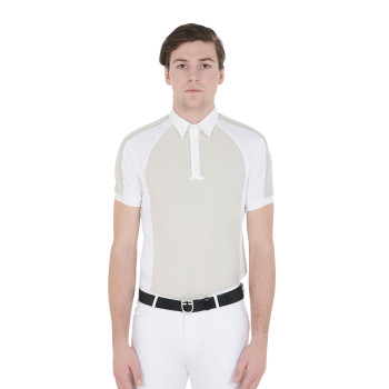 Polo de compétition EQUESTRO pour homme, coupe ajustée, quatre boutons