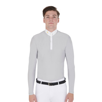 POLO HOMME À MANCHES LONGUES EN TISSU POLAIRE TECHNIQUE
