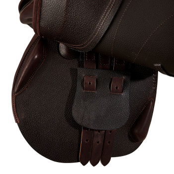 SELLE DE SAUT FIRENZE AVEC ARÔME EN BOIS ET DOUBLE CUIR