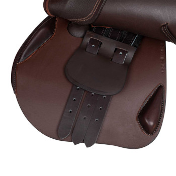 SELLE DE SAUT FIRENZE BOIS ARBRE CUIR MARTELÉ