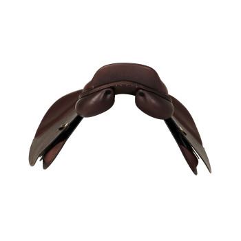 SELLE DE SAUT ROMA AVEC CUIR MARTELÉ ET ARBRE EN BOIS