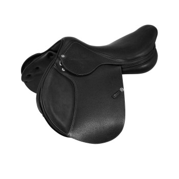 SELLE DE SAUT ROMA AVEC CUIR MARTELÉ ET ARBRE EN BOIS