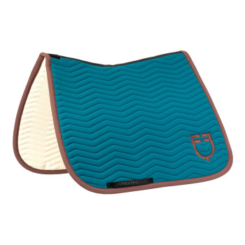 Tapis de selle de dressage matelassé à vagues en tissu technique EQUESTRO