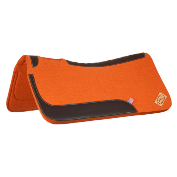 Tapis de selle western de Pool en feutre avec renforts en cuir