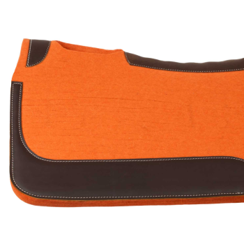 Tapis de selle western de Pool en feutre avec renforts en cuir
