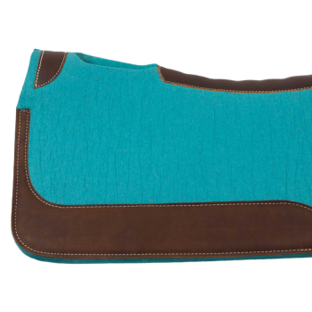 Tapis de selle western de Pool en feutre avec renforts en cuir