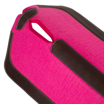 Tapis de selle western de Pool en feutre avec renforts en cuir