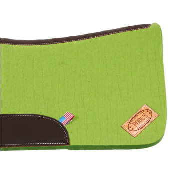 Tapis de selle western de Pool en feutre avec renforts en cuir