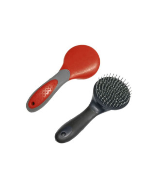 BROSSE RONDE POUR QUEUE ET CRINIÈRE AVEC MANCHE